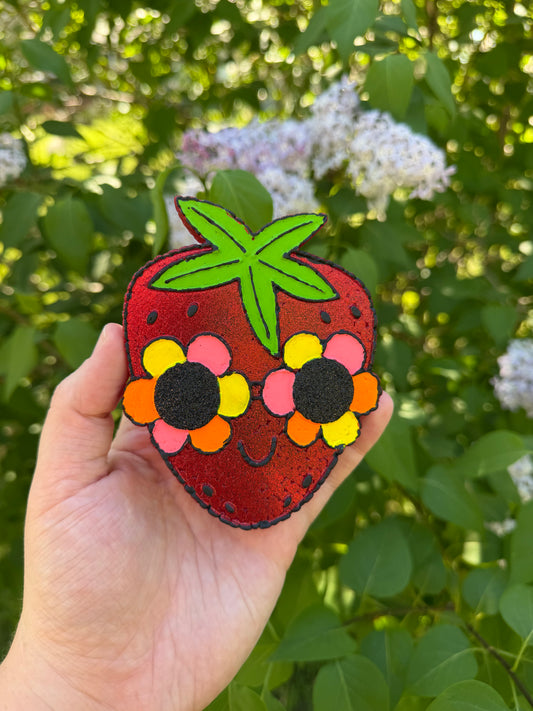Strawberry with Sunglasses