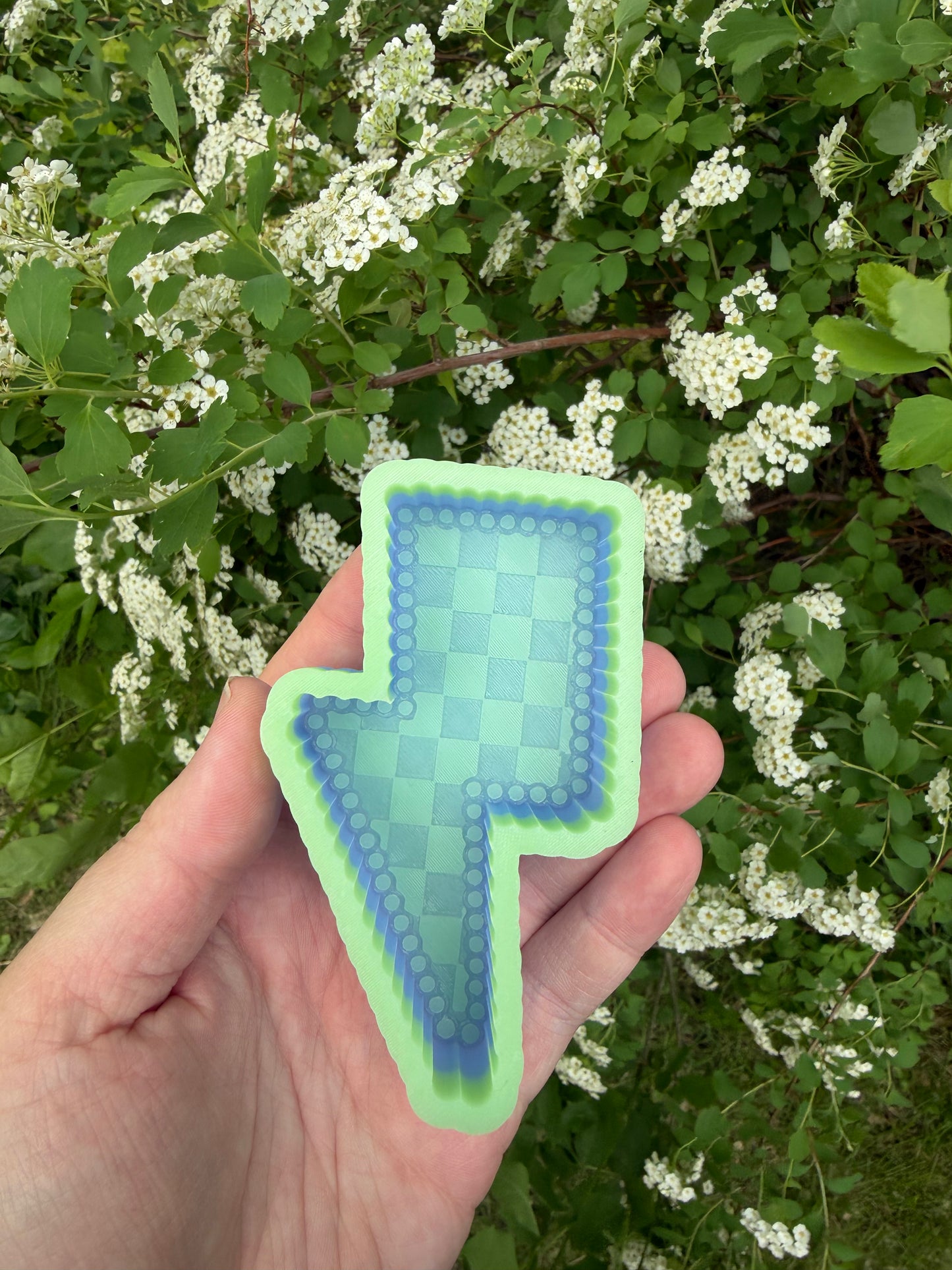 Checkered Lightning Bolt Vent Clip (Mini)