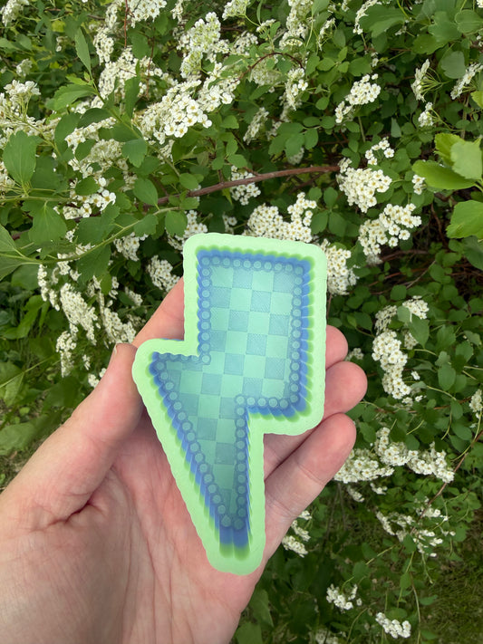 Checkered Lightning Bolt Vent Clip (Mini)